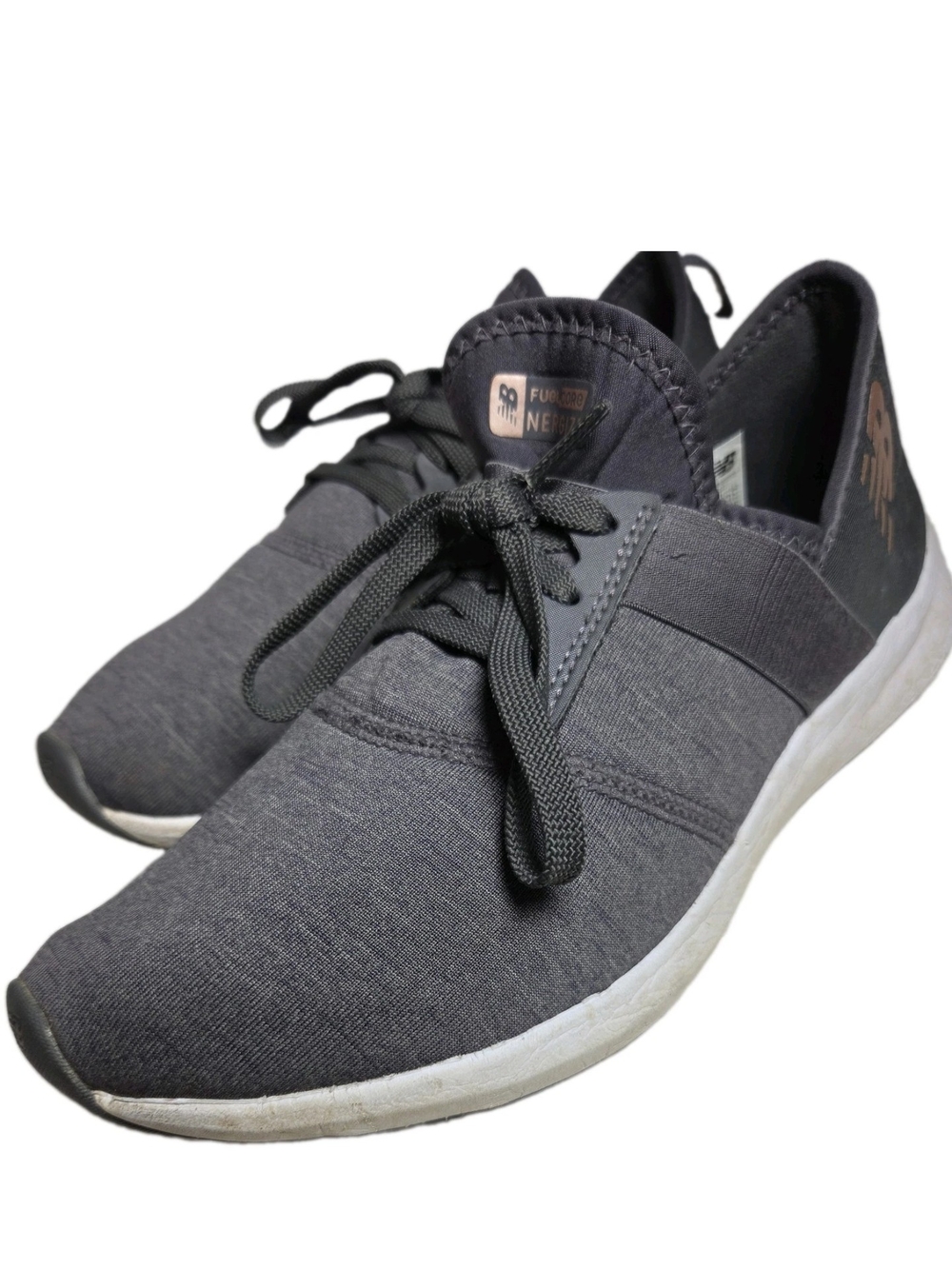 New Balance FuelCore Nergize Womens8.5 Grey Rose Gold SlipOn Cross Trainer NB[9A